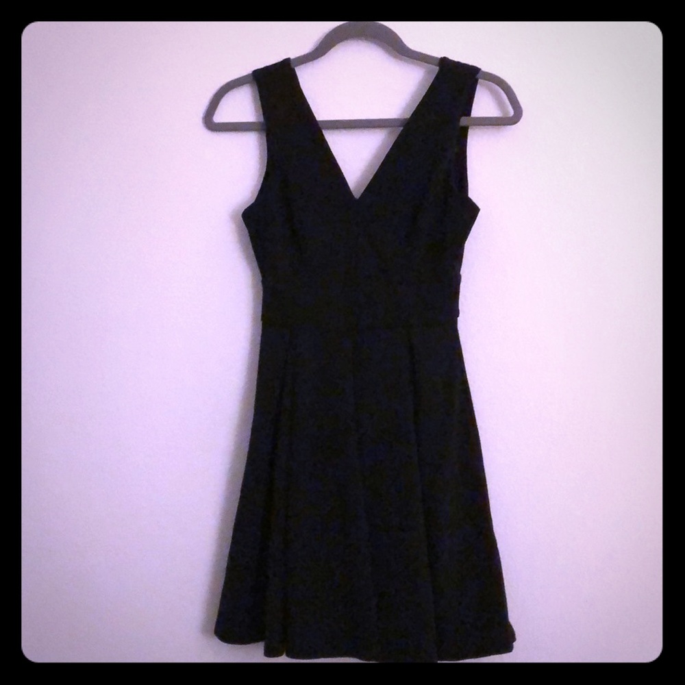 Little black dress with gold zipper